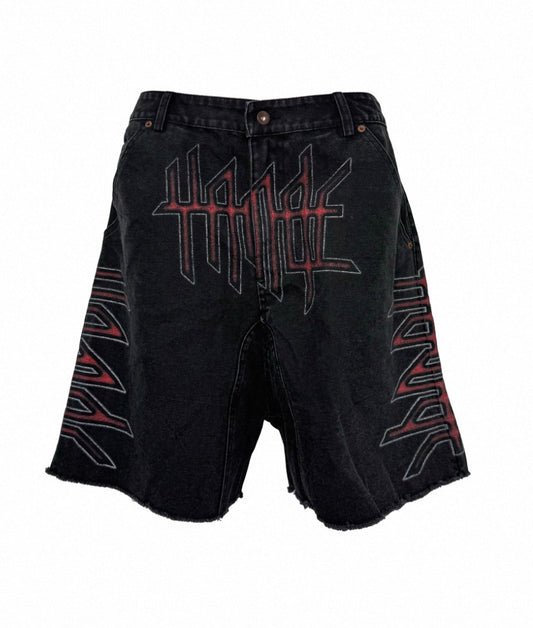 PCCVISION Black long half pants