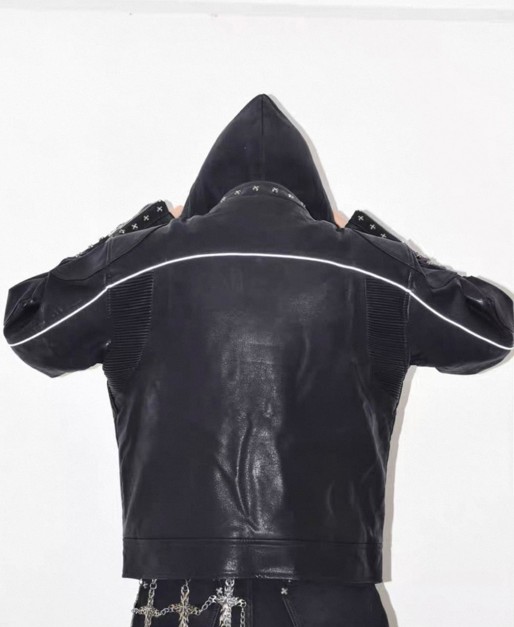 TH4SWE Hoodie PU Lether Jacket