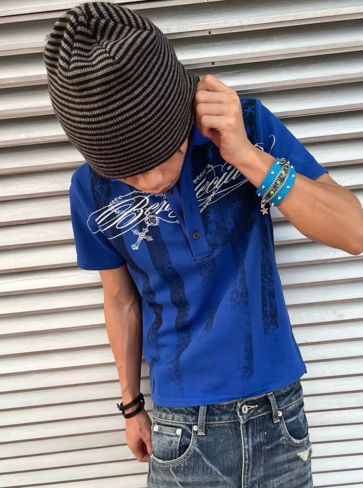 Star All-Over Print Polo Shirt
