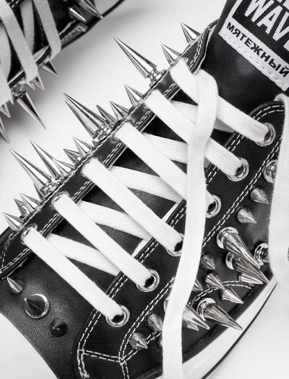 Cross Rivet Platform Sneakers