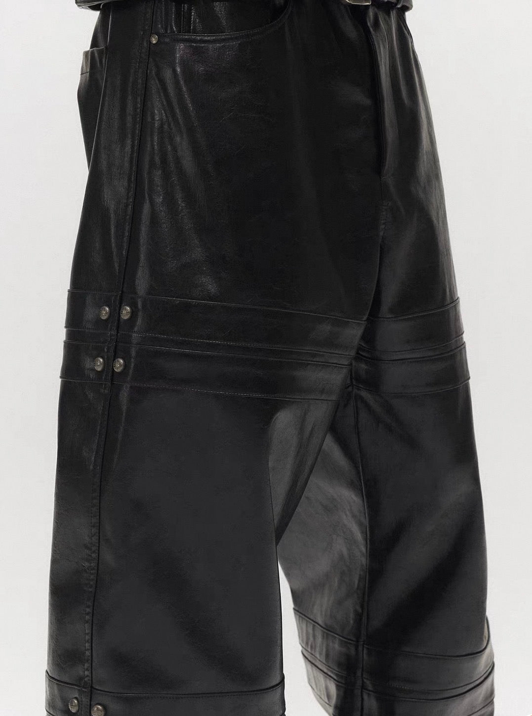 SGWCULT Studs PU leather Pants