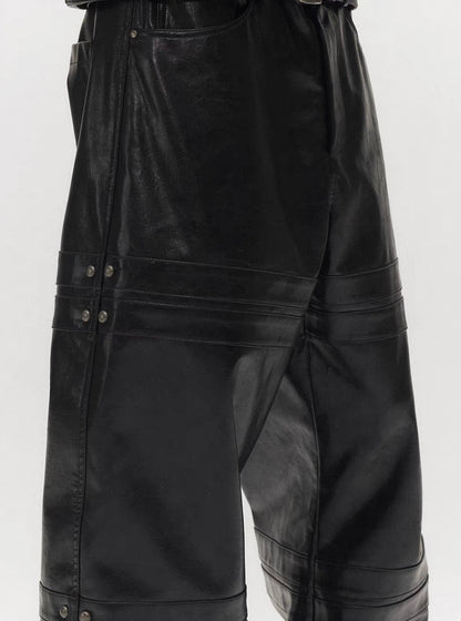 SGWCULT Studs PU leather Pants
