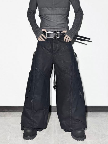 ATANOTHINGNESS Dark Baggy Denim Pants