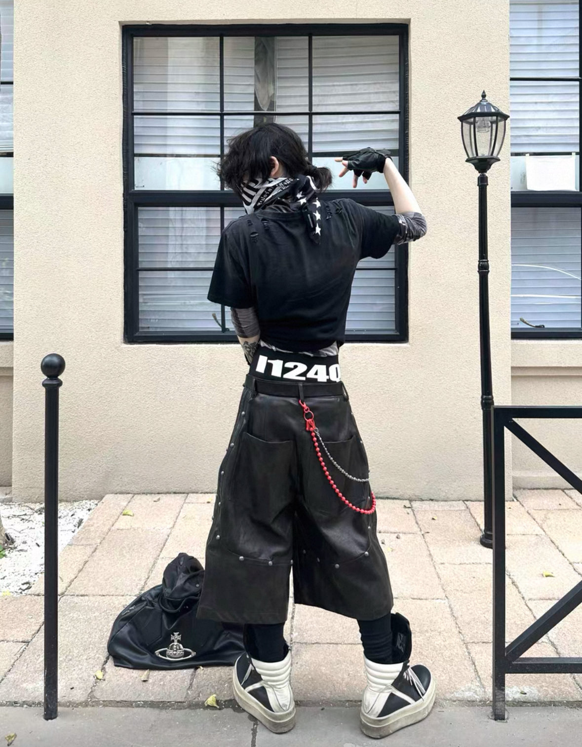 LOSECONTROLEDGE PU  Leather Half Pants