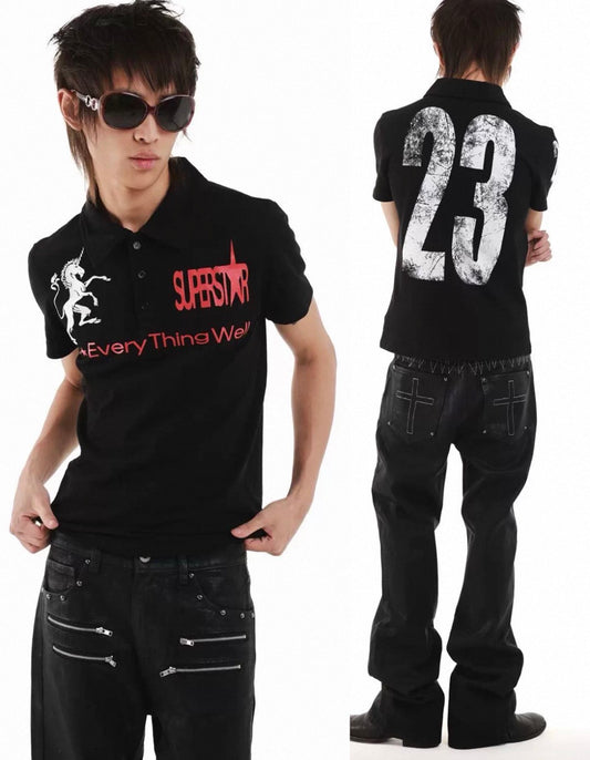 DETW Lettering polo shirt
