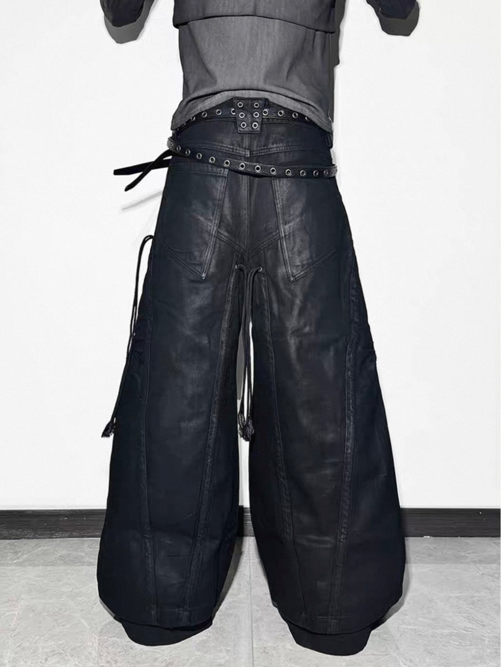 ATANOTHINGNESS Dark Baggy Denim Pants