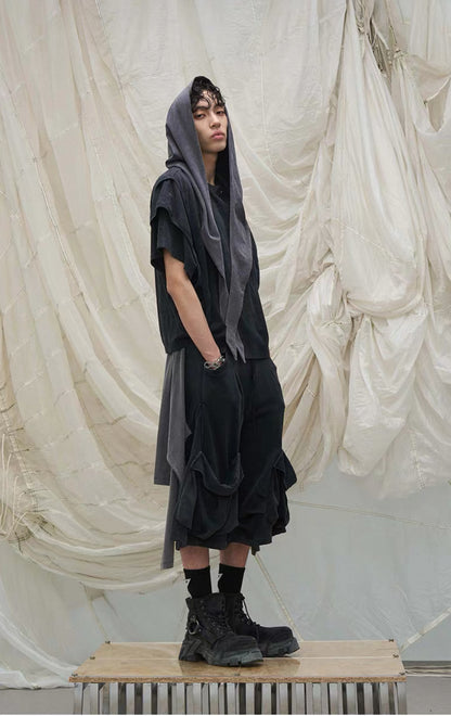 RELABEL Layered Long Half Pants