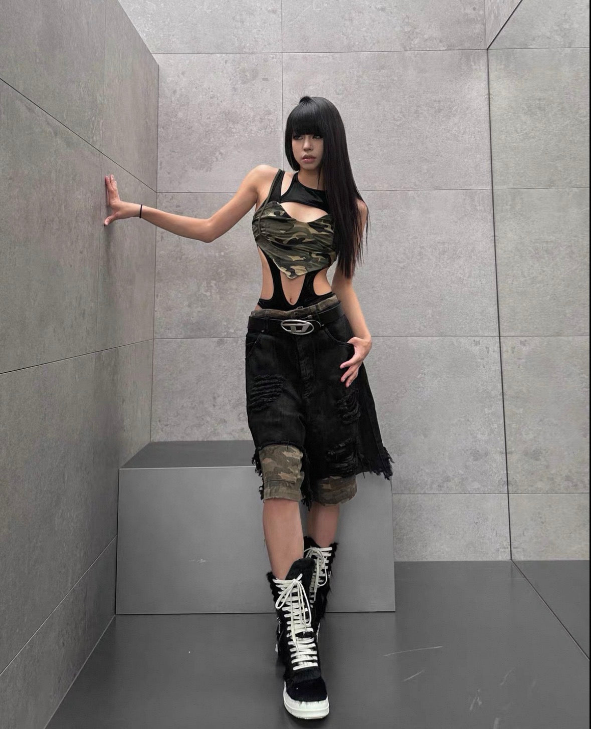 UNDERWATE Camo half pants