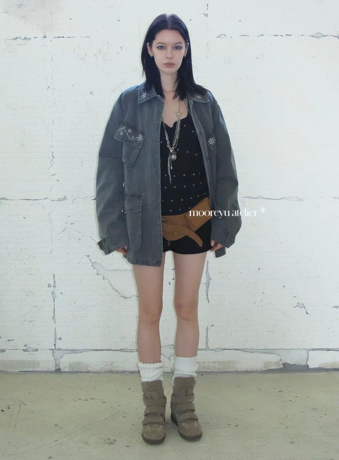 Studded Platform Sneakers