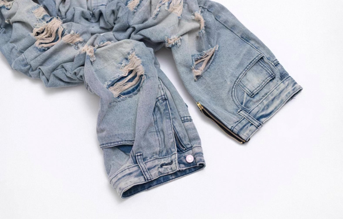 CAT TABBY Double Waist Skinny Pants