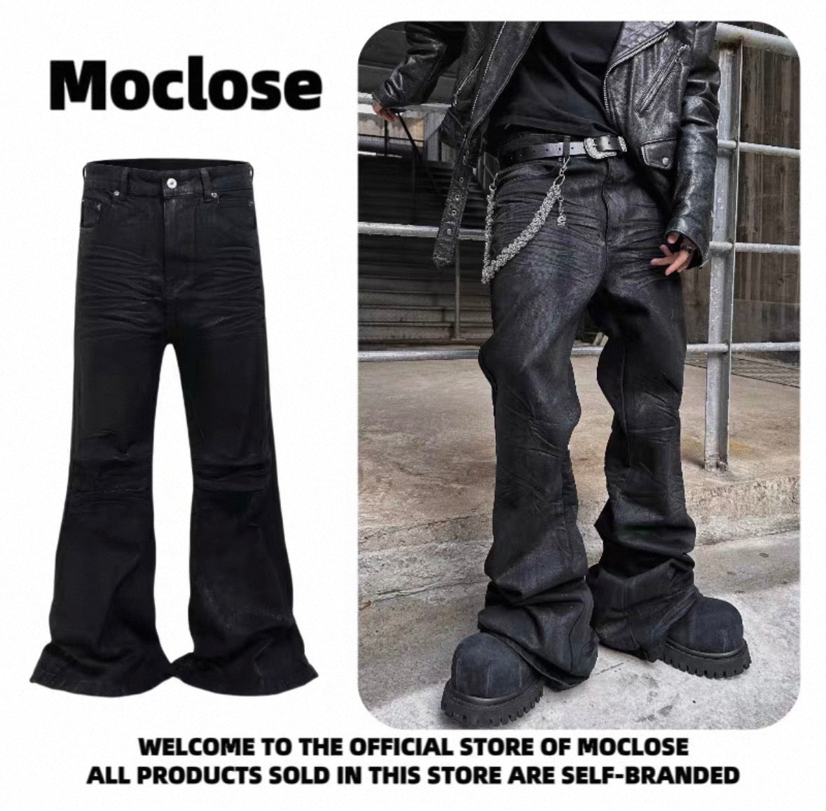 【期間限定販売】MOCLOSE Simple Denim Flare Pants