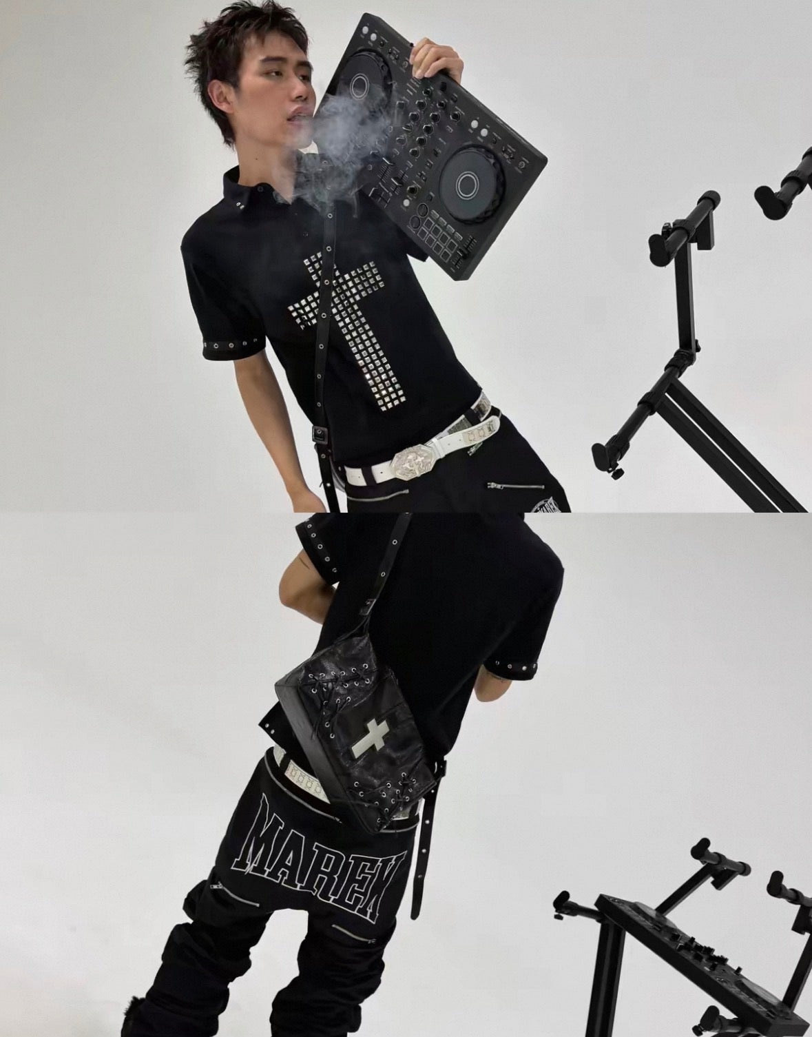 Studs Cross Polo Shirt