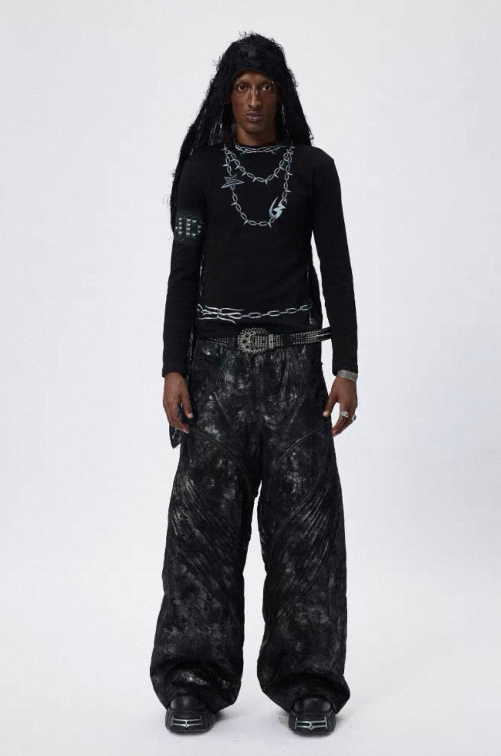 DND4DES PU Leather Baggy Pants