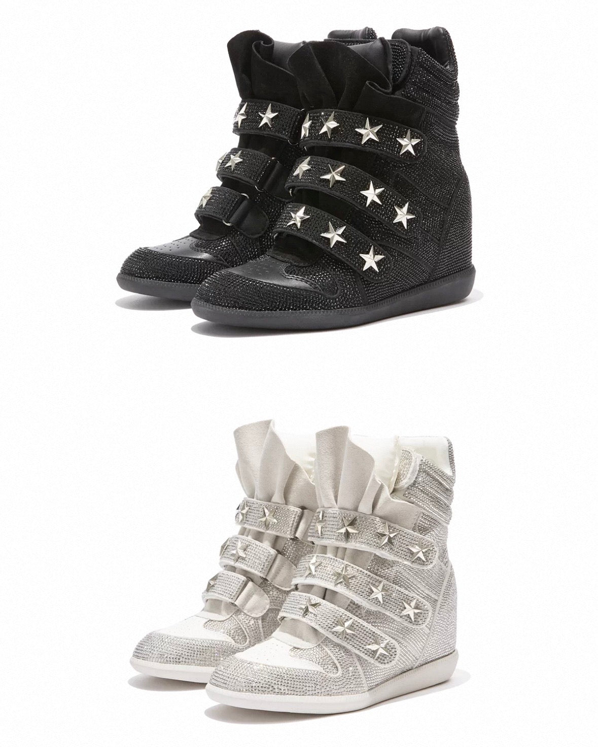 Rhinestone Platform Sneakers