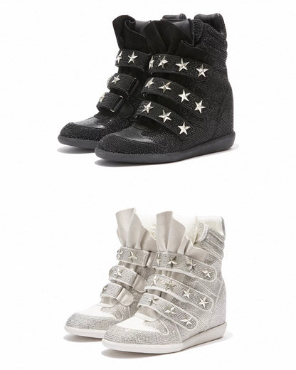 Rhinestone Platform Sneakers