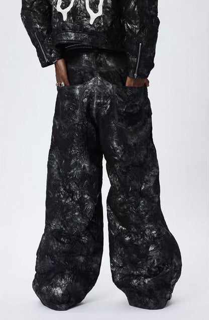 DND4DES PU Leather Baggy Pants