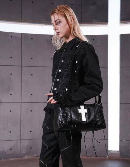 REBELWAVE PU Lether Cross Bag