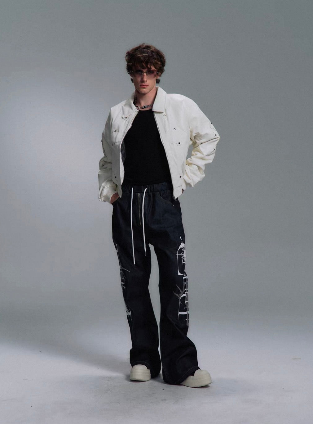 PAIKI PU Leather Bomber Jacket