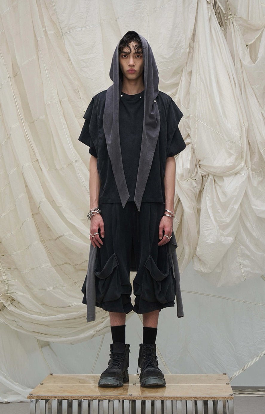 RELABEL Layered Long Half Pants
