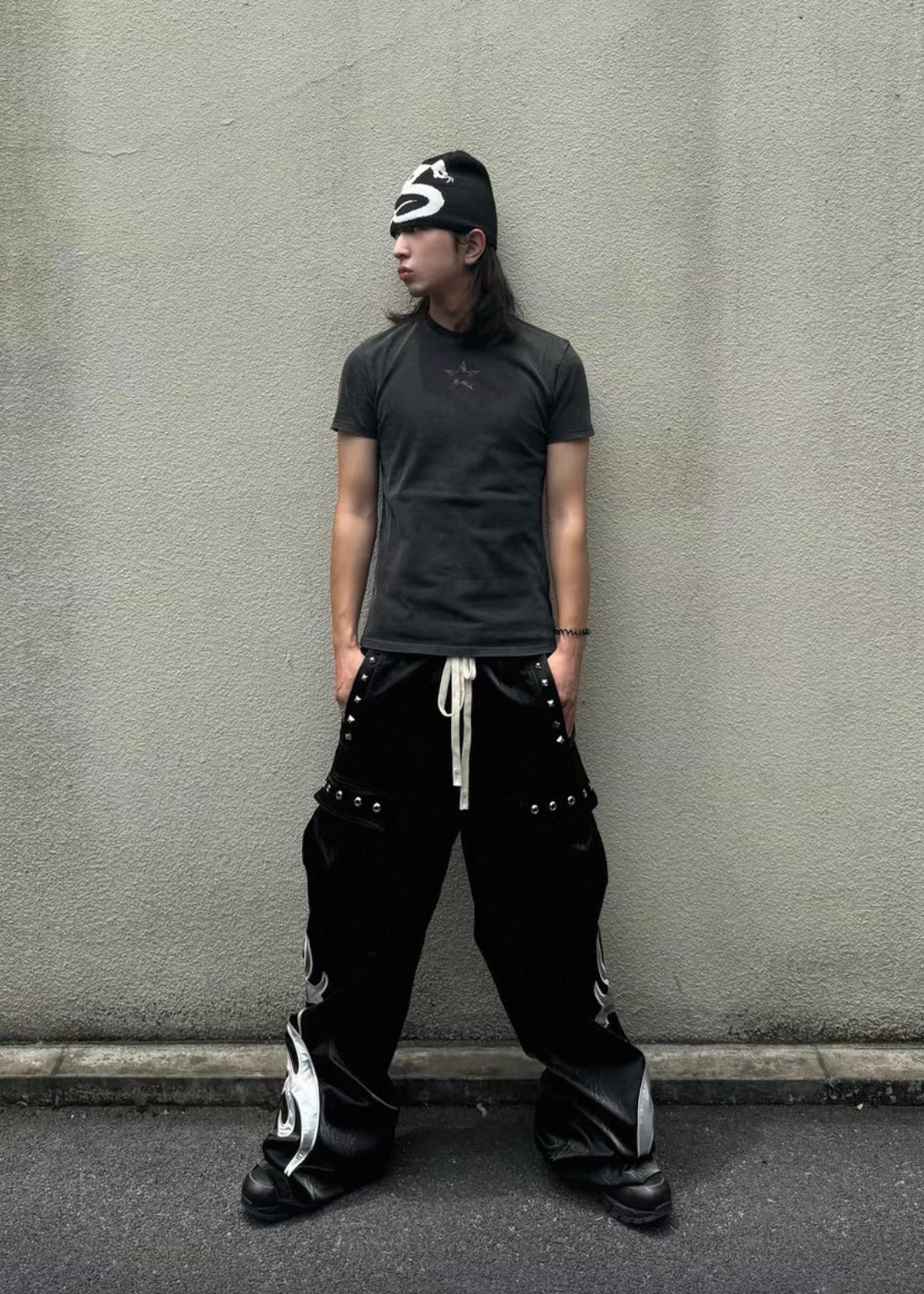 99CLUB Wax leather Pants