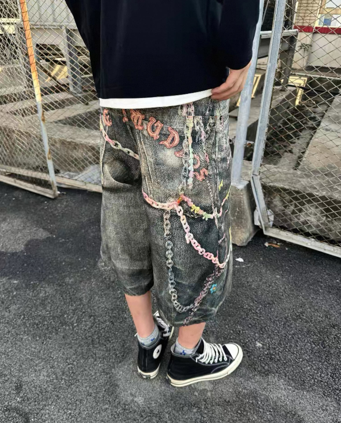HIGH POINT Print Chain Half Pants