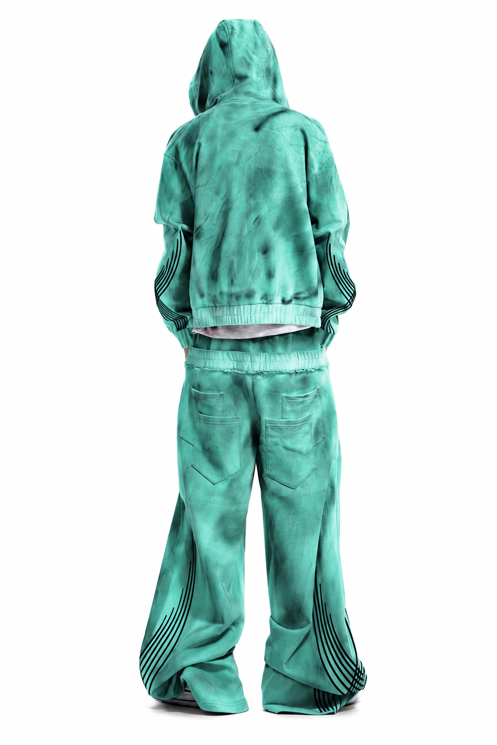 Oversized Track Jacket & Wide-Leg Pants Set