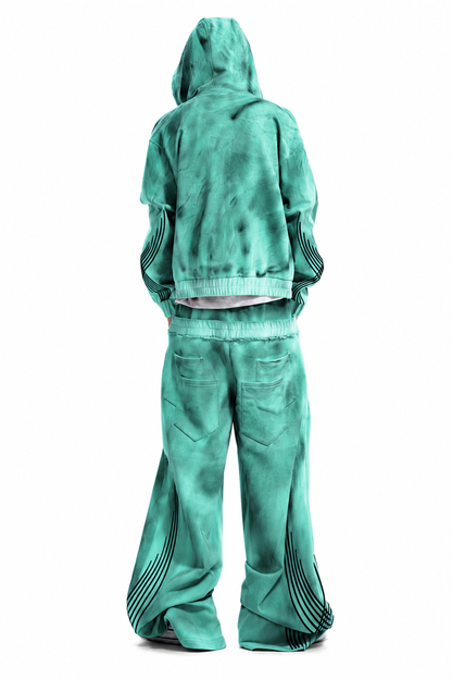 Oversized Track Jacket & Wide-Leg Pants Set