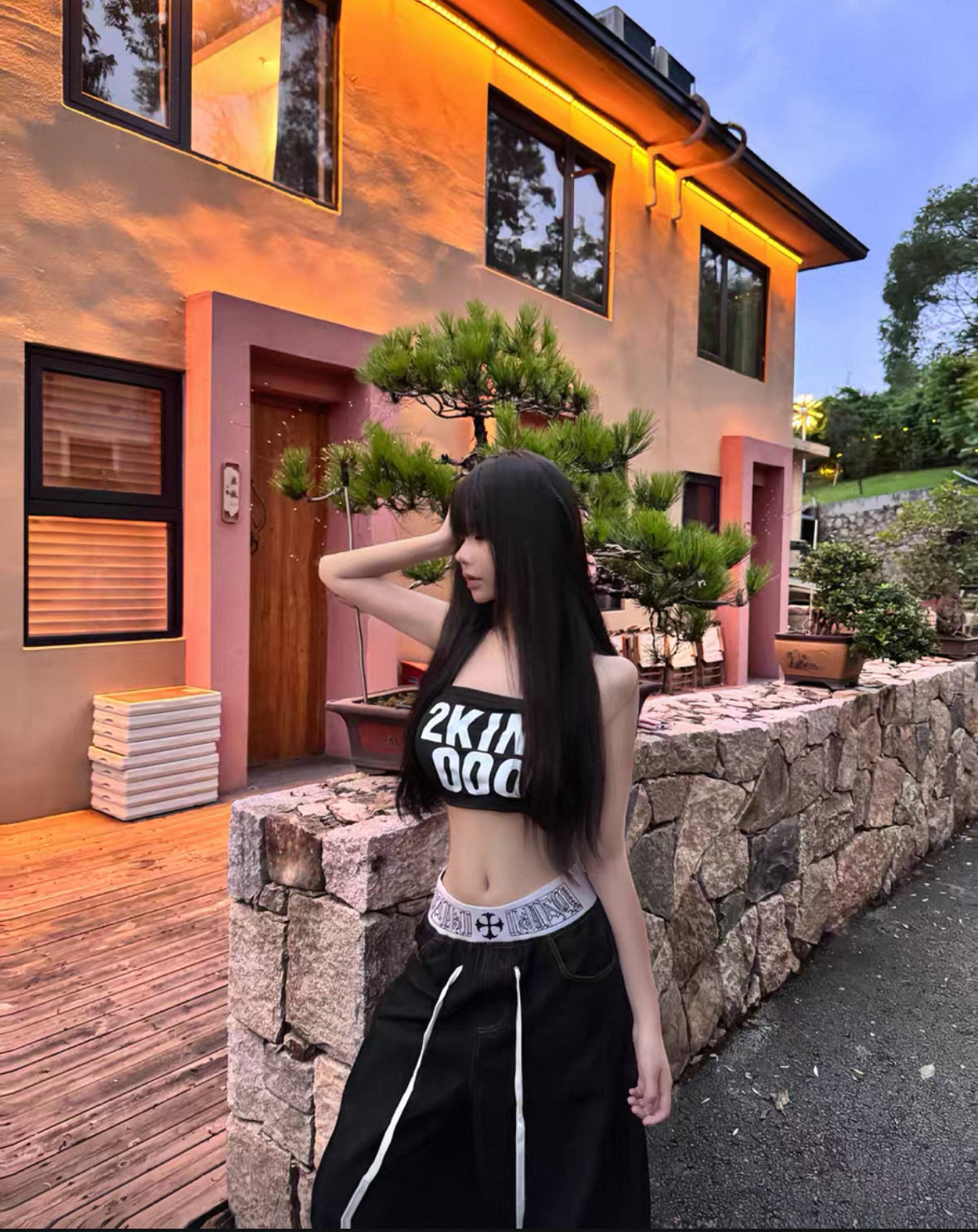 PAIKI Double Waist Pants