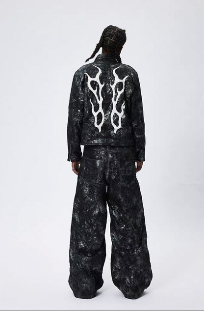 DND4DES PU Leather Baggy Pants