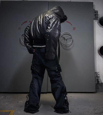 LOSECONTROLEDGE Reversible Bomber Jacket