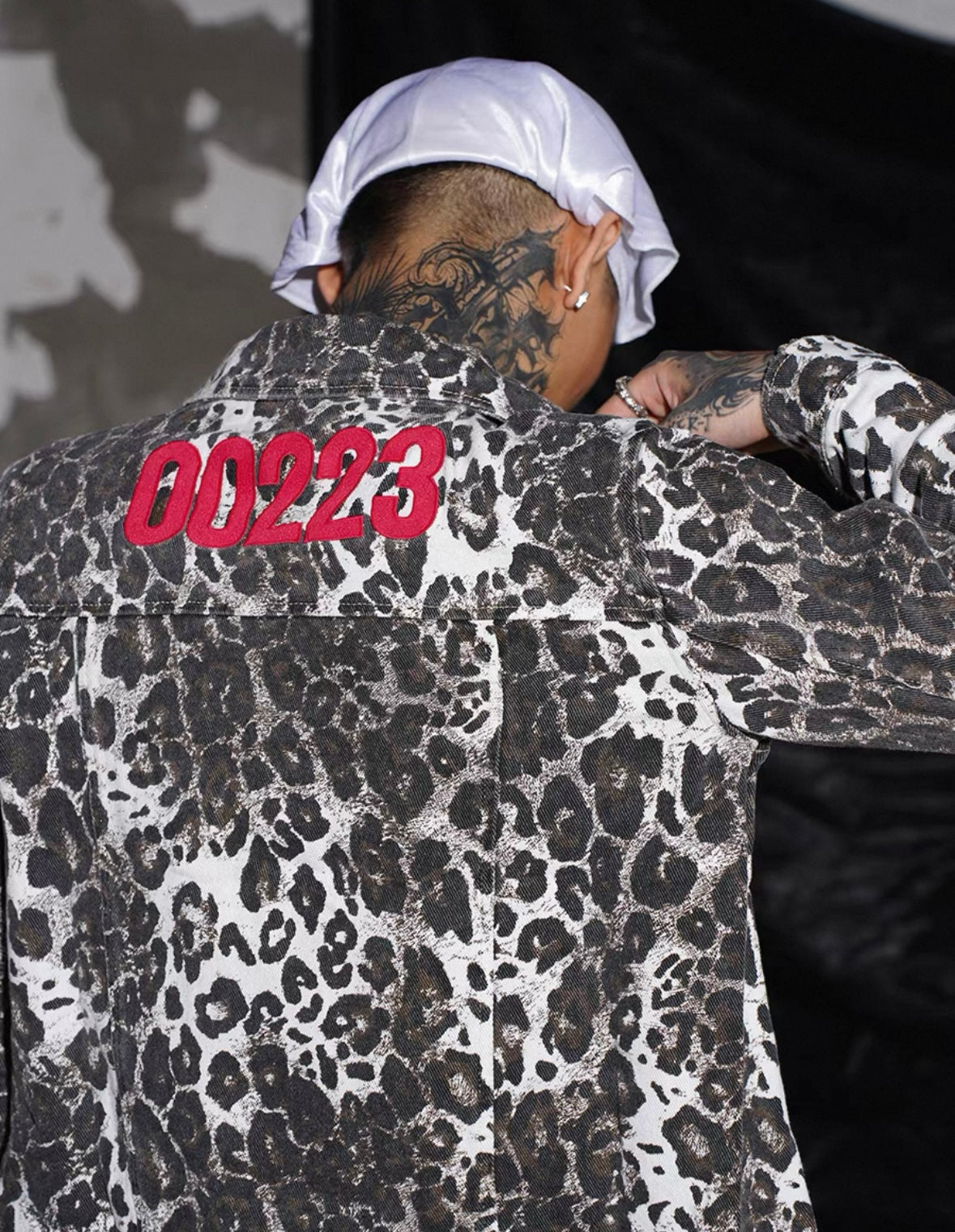 TGFCLUB Leopard Denim Jacket