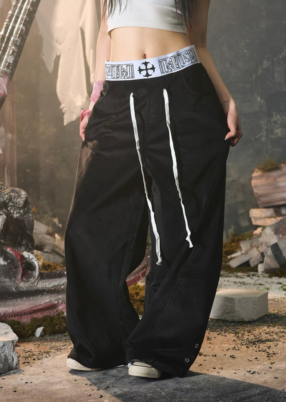 PAIKI Double Waist Pants