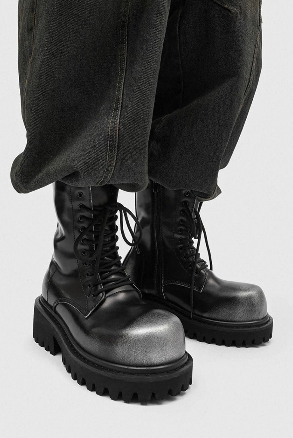 SELFISH PU Lether Platform Boots