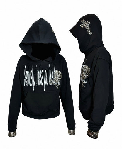 EZWIK Studs Cross Hoodie