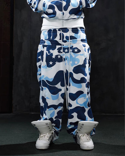 Double Waist Camo Sweat Pants