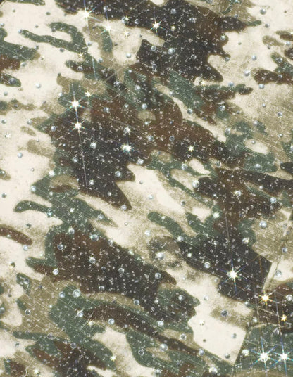 18K Rhinestone Camouflage Cargo Pants