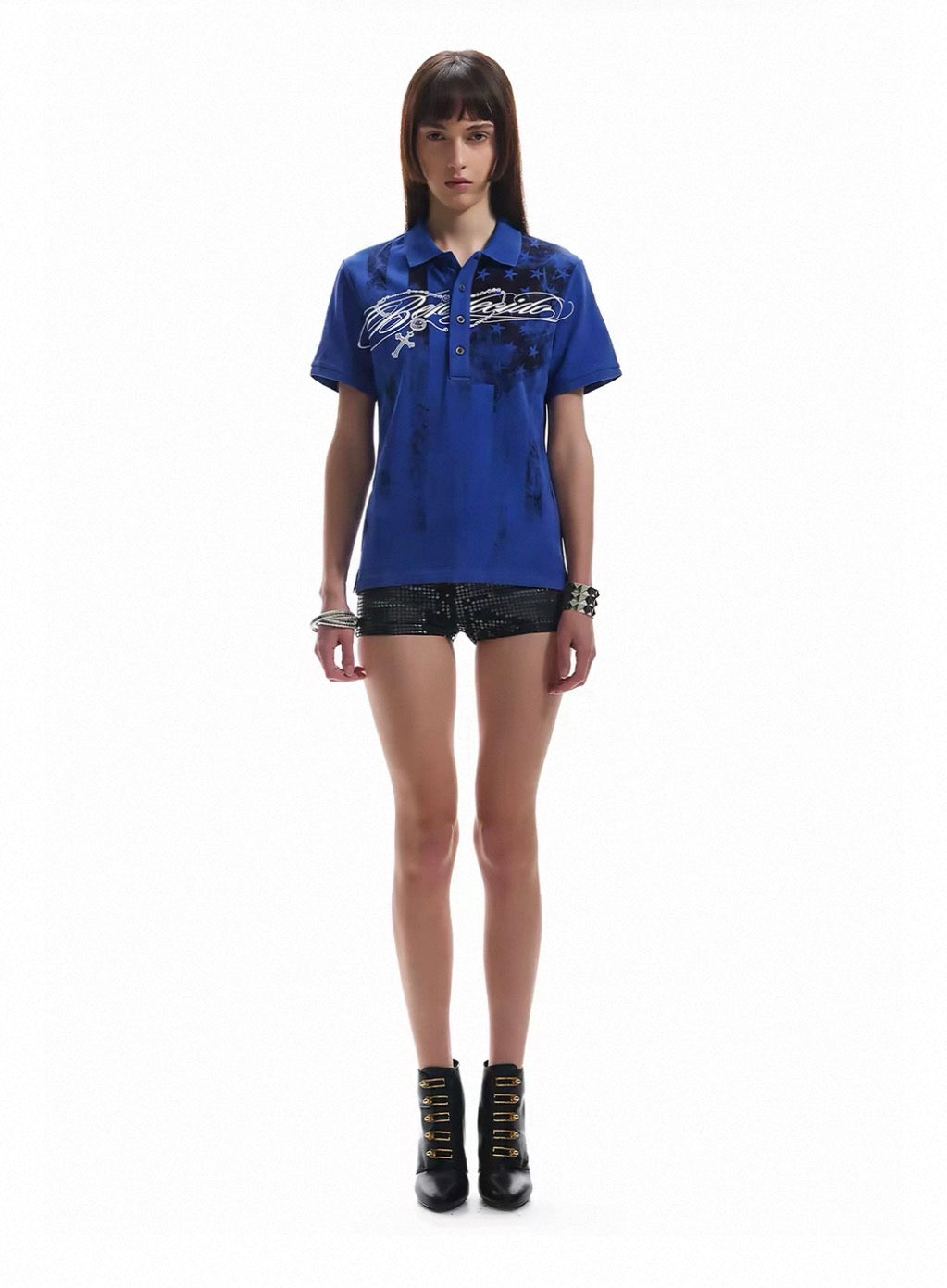 Star All-Over Print Polo Shirt