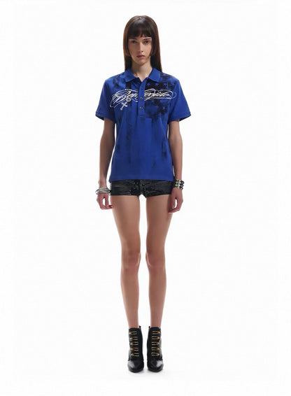 Star All-Over Print Polo Shirt