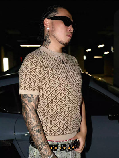 SICK IT RAIN Jacquard Paisley Slim Fit Knit