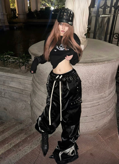 99CLUB Wax leather Pants