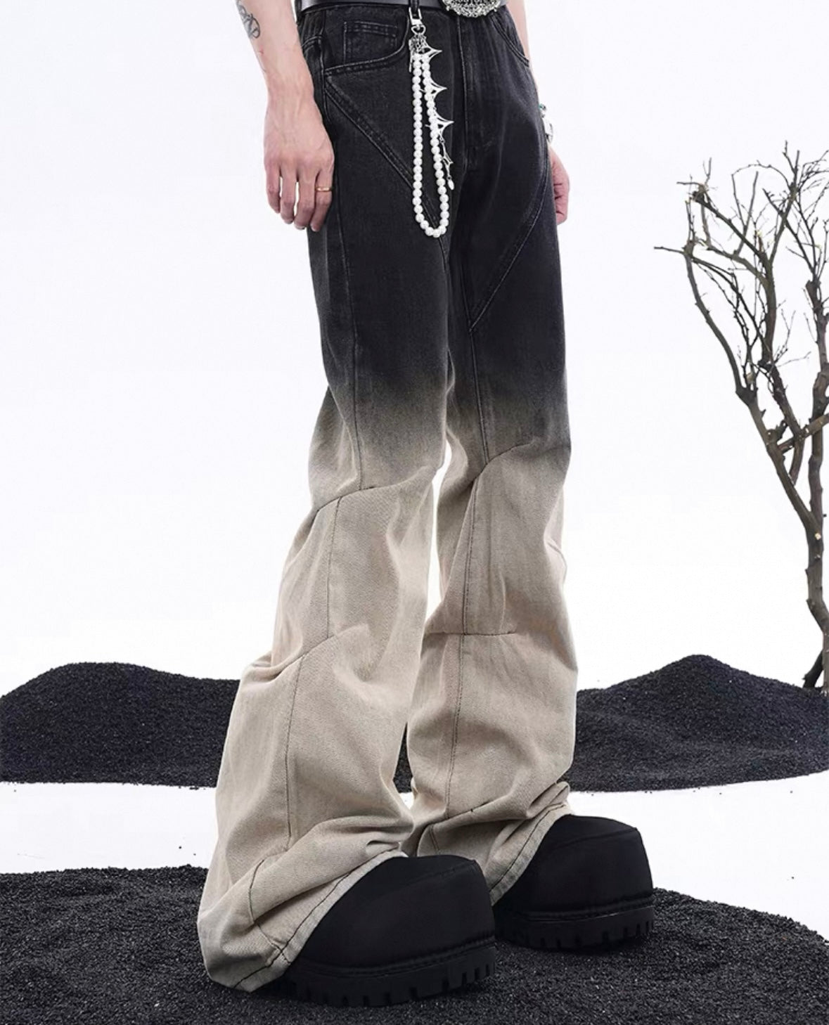 STARTEXCEEDEND 2tone Flare Pants