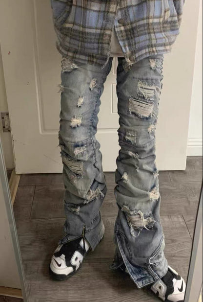 CAT TABBY Double Waist Skinny Pants