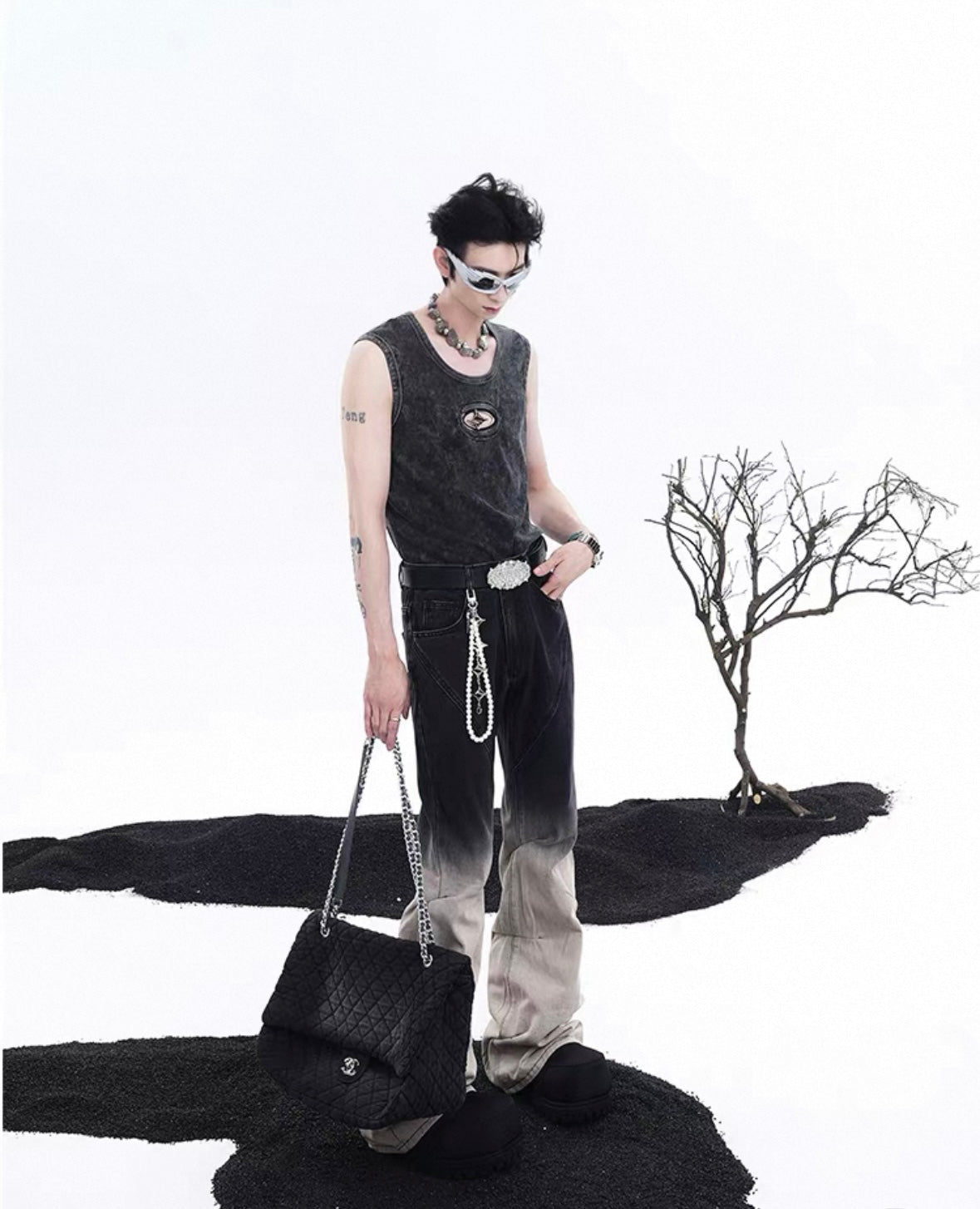 STARTEXCEEDEND 2tone Flare Pants