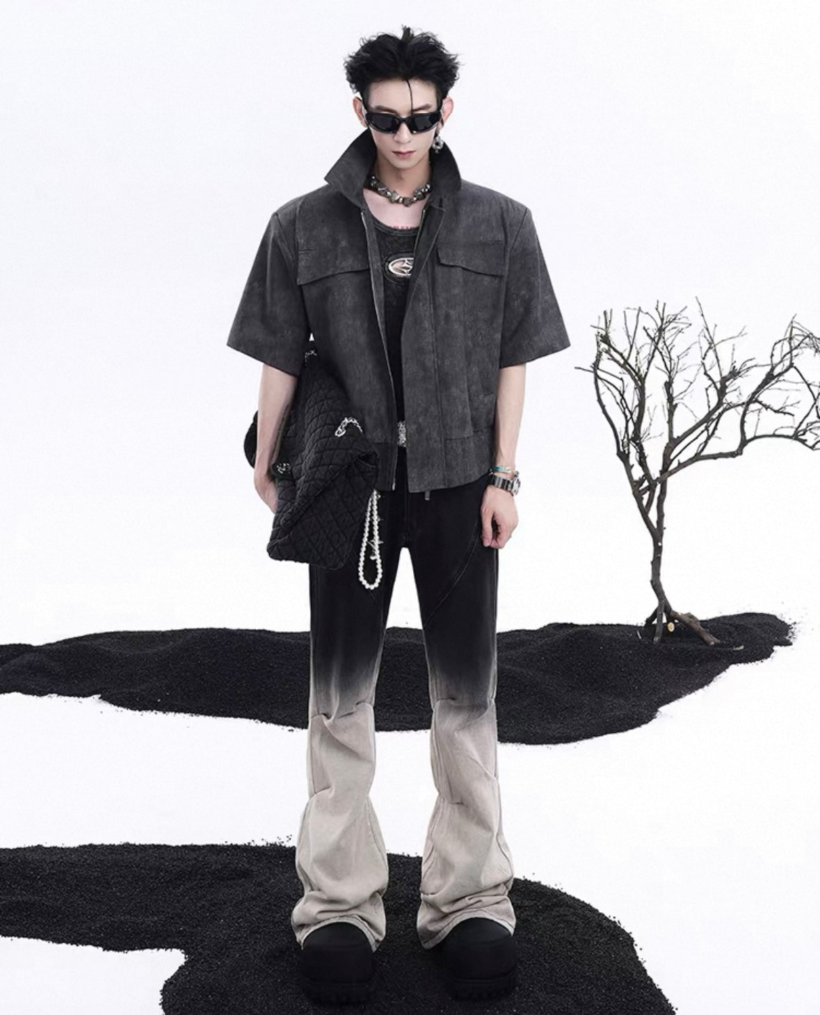 STARTEXCEEDEND 2tone Flare Pants