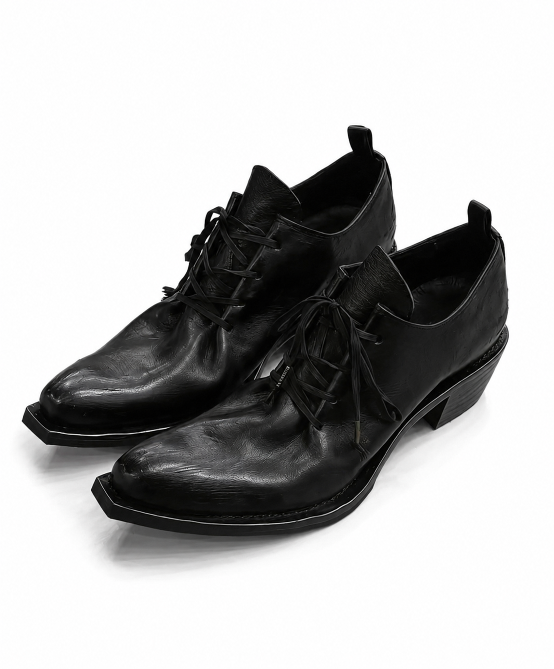 Pointed-Toe Wizard Derby Platform Shoes