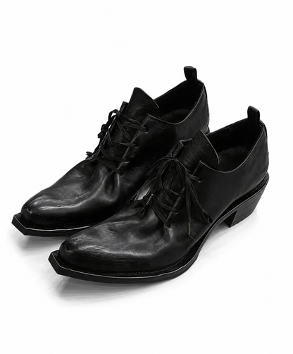 Pointed-Toe Wizard Derby Platform Shoes