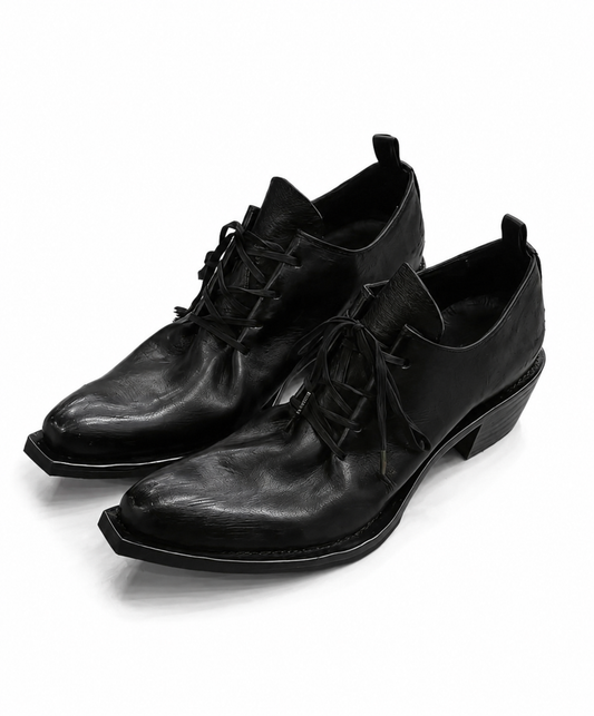 Pointed-Toe Wizard Derby Platform Shoes