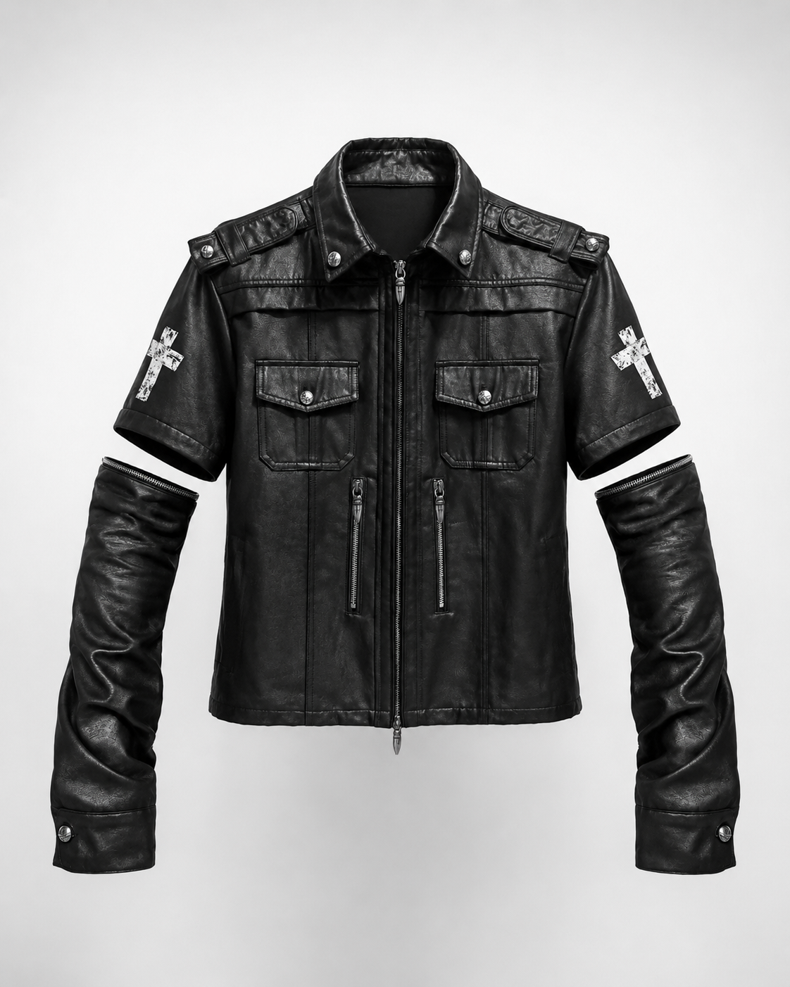 Convertible Waxed Cross Jacket
