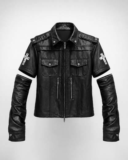 Convertible Waxed Cross Jacket