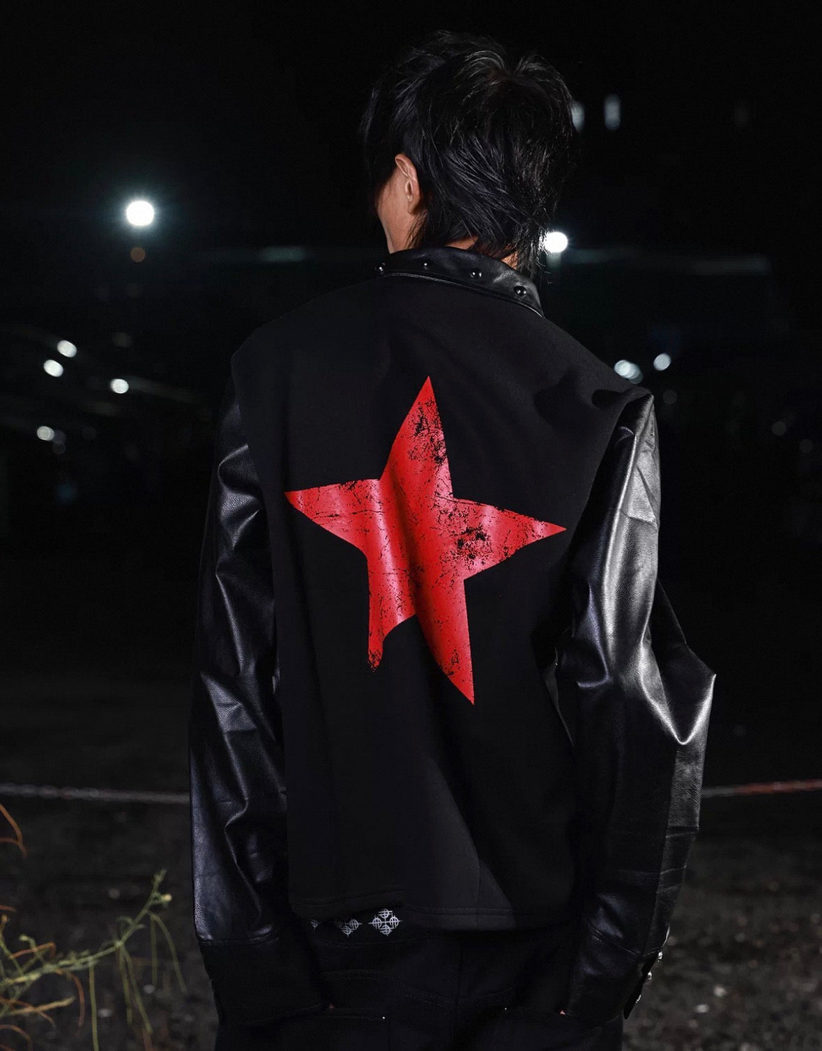 Red Star Long Sleeve Polo Sweatshirt